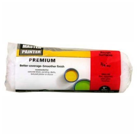GENERAL PAINT Master Painter 9" Premium Roller Cover, 3/4" Nap, Knit, Rough - 697985 697985